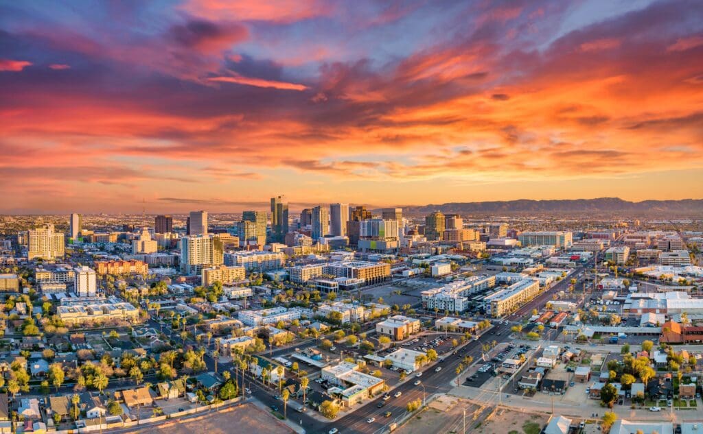 Phoenix Arizona downtown skyline One Call Plumbing service area