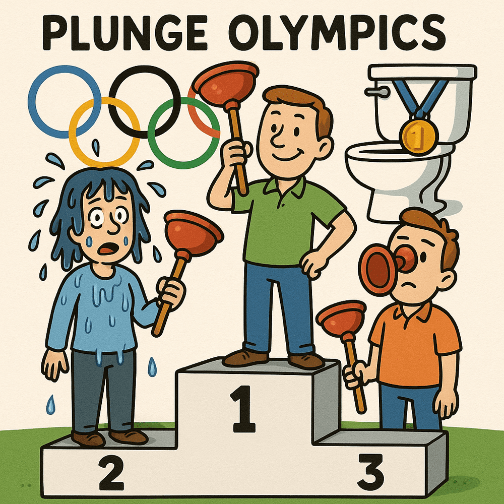 Plumbing tips illustration - toilet plunger drain service Mesa Arizona