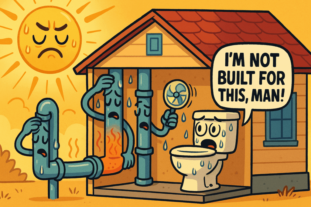 Plumbing tips illustration - plumbing one degree from quitting