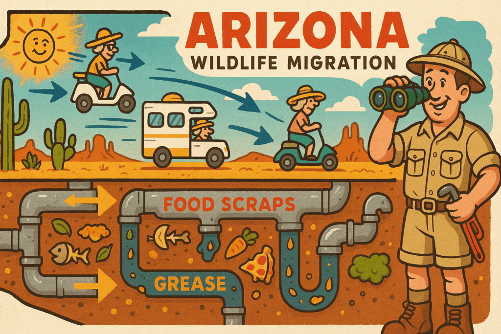 Plumbing tips illustration - drain migration plumbing tips Mesa AZ