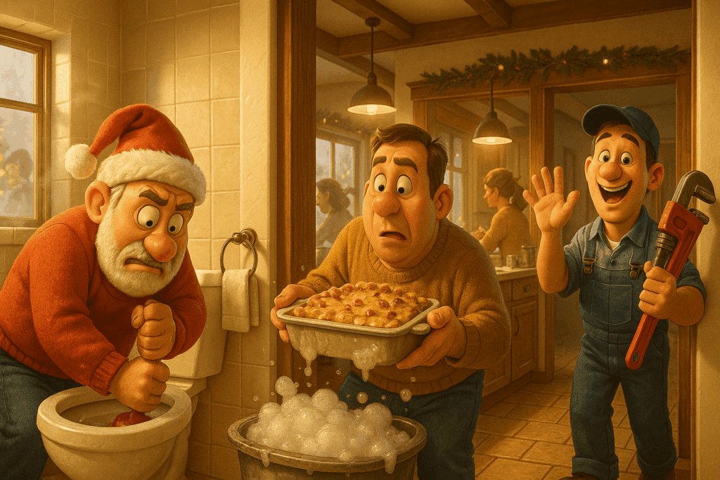 Plumbing tips illustration - plumbing repair cartoon Mesa Arizona